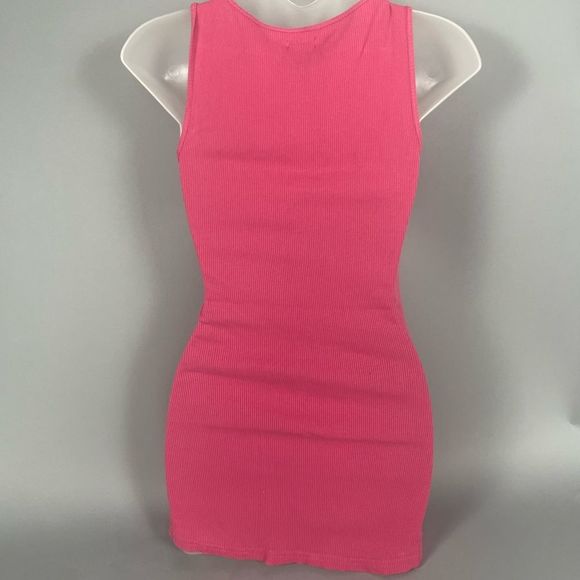 Bebe Y2K Pink Sequin Longline Tank Top - Picture 4 of 6